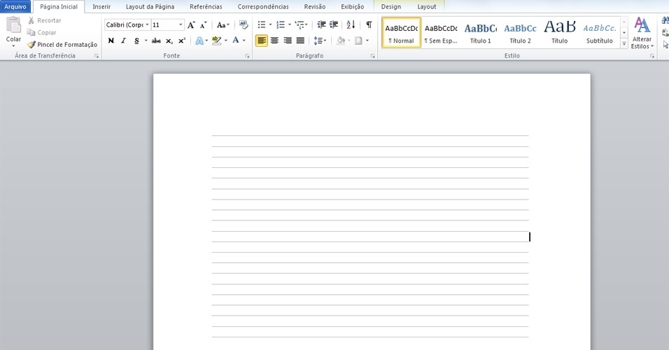 Fotos Folha De Caderno Saiba Como Colocar Linhas Em Documento Do Word 28012013 Uol 8797
