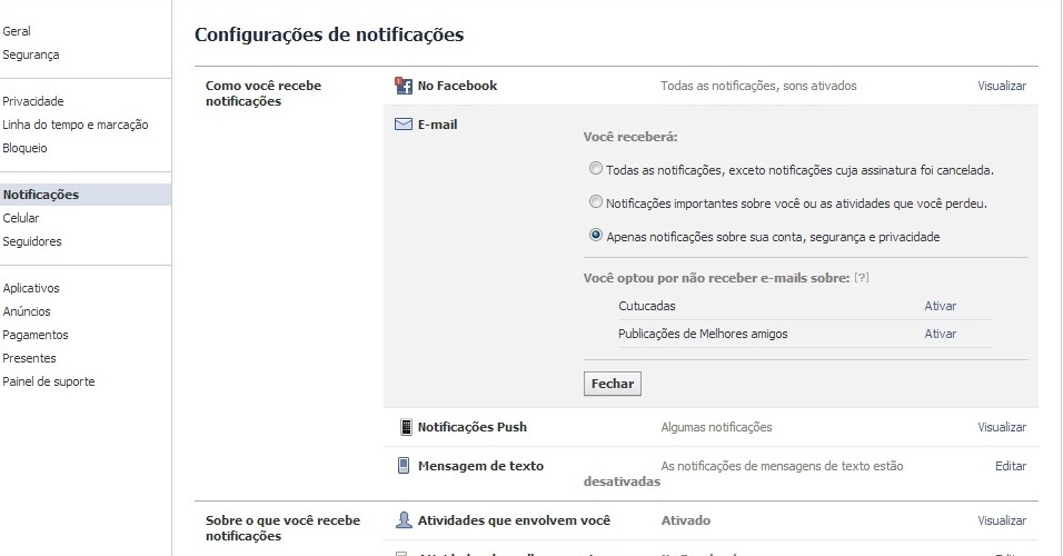 Fotos Saiba Como Deixar De Receber Notificações Do Facebook Via E Mail 20032013 Uol 6687