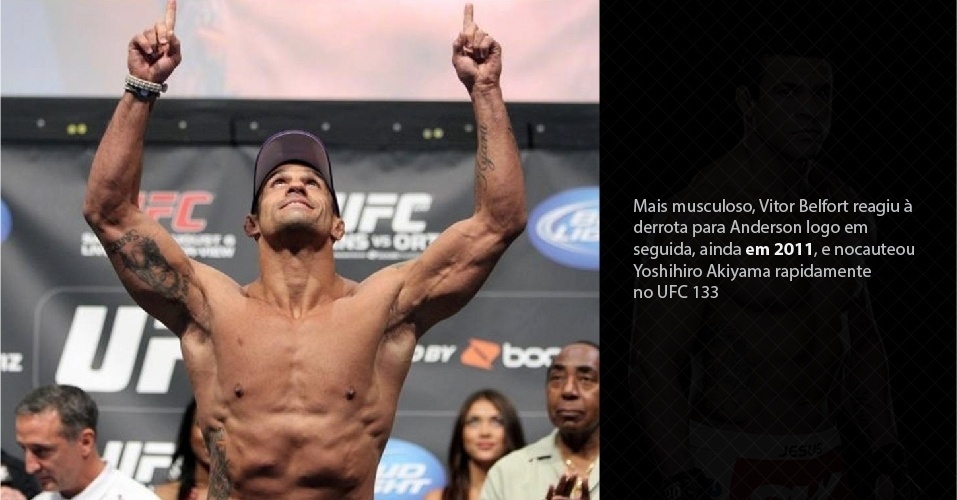 Vitor Belfort peso médio antes e depois do TRT UOL Esporte