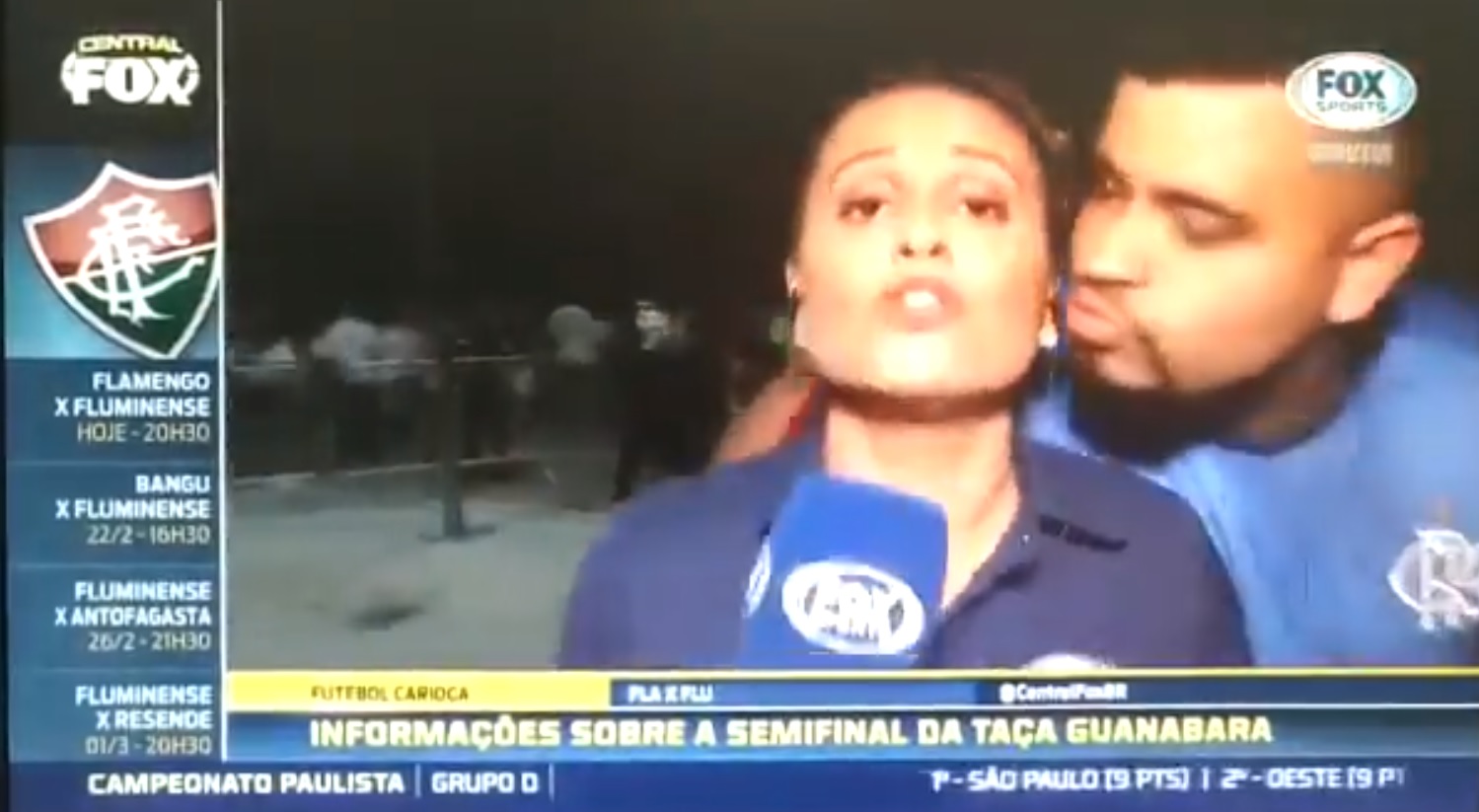 Rep Rter Do Fox Sports Assediada Por Torcedor Em Cobertura Do Fla X