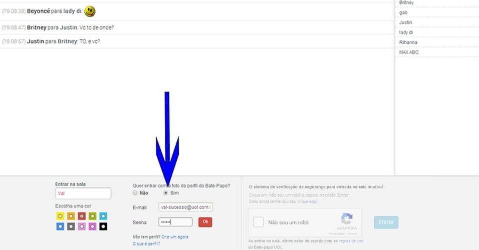 Como entrar nas salas de bate papo da Uol 
