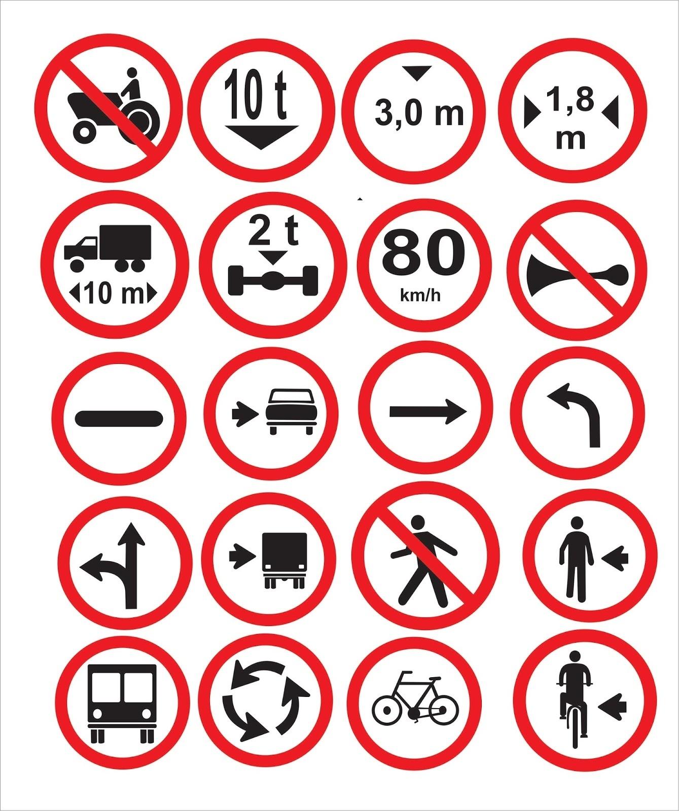 Jogo das placas! 🚫⚠ As placas da imagem significam