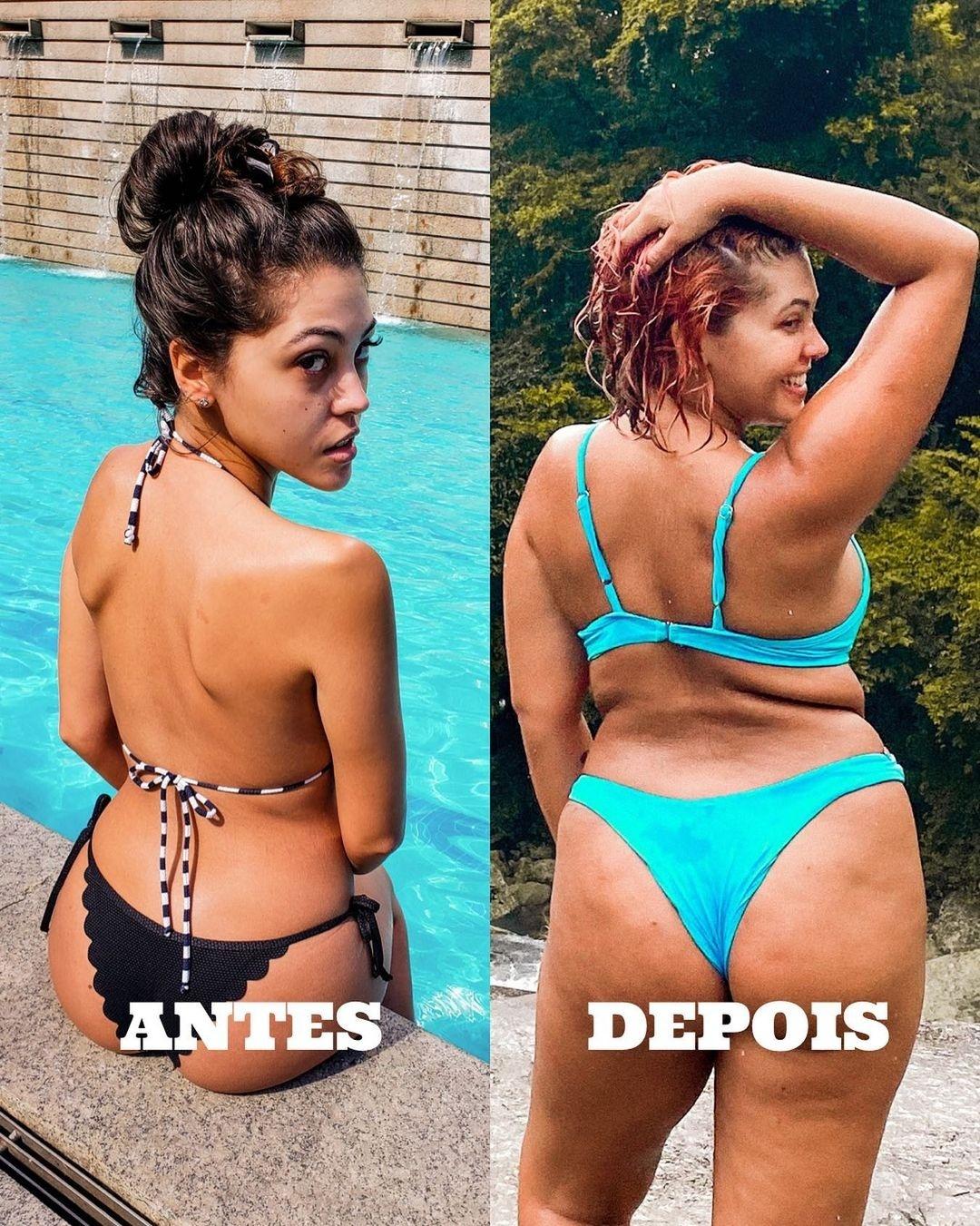 Antes e depois de corpo no Instagram: elas invertem e rompem tabus