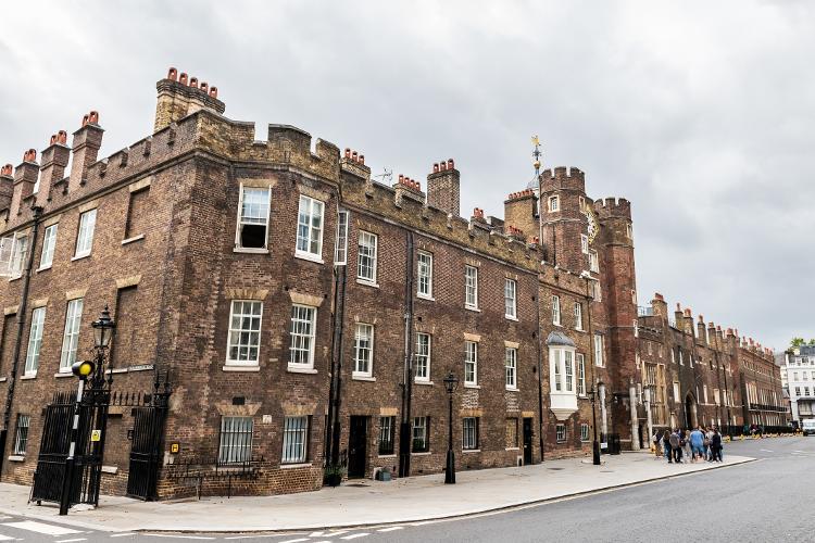 Palácio de St. James, em Londres, uma das residências oficiais de Sua Majestade - iStock/Getty Images - iStock/Getty Images