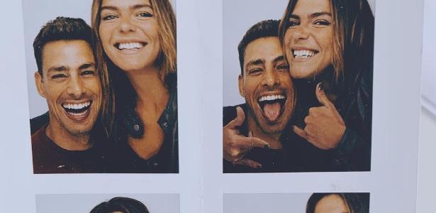 Mariana Goldfarb e Cauã Reymond brincam em sequência de fotos Achados