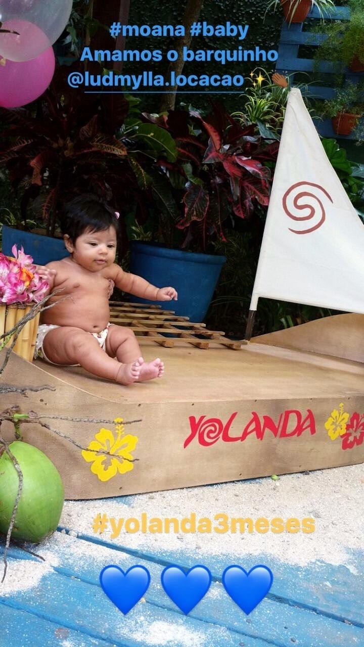 MESVERSARIO Alana 3 meses - tema MOANA baby