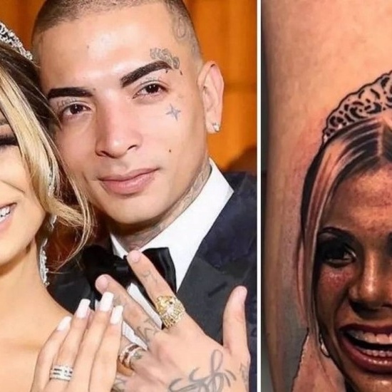 MC Guimê cobre a tatuagem feita para a ex-mulher, Lexa