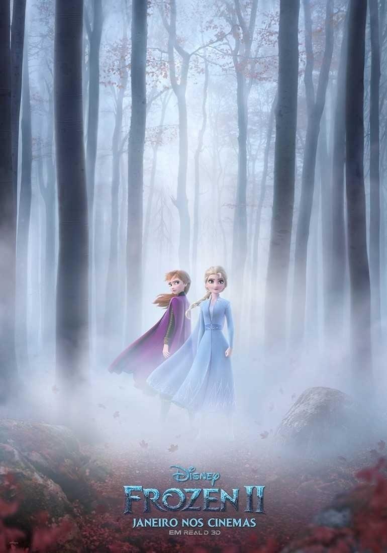 Vestido infantil Frozen 2 com Elsa e Anna na floresta em Promoção na  Americanas