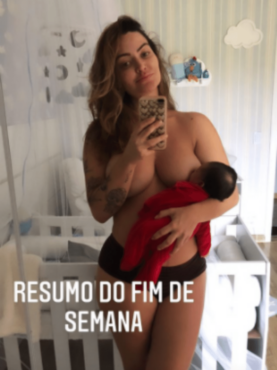 Laura Keller posta foto amamentando e responde críticas por posição do  filho em fotos