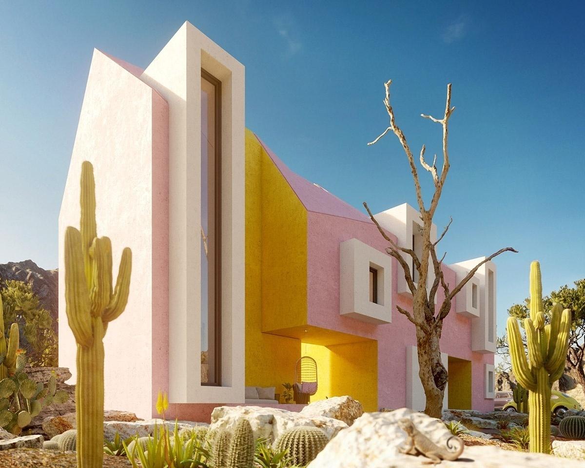 Fotos: Morar no deserto será sua meta de vida com esta casa colorida e ...