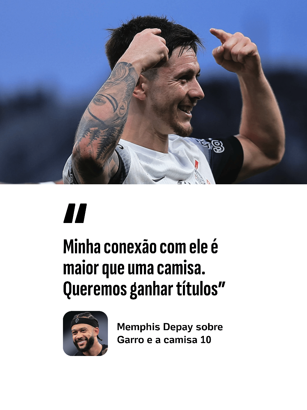 Memphis fala sobre polêmica da camisa 10 e amizade com Garro
