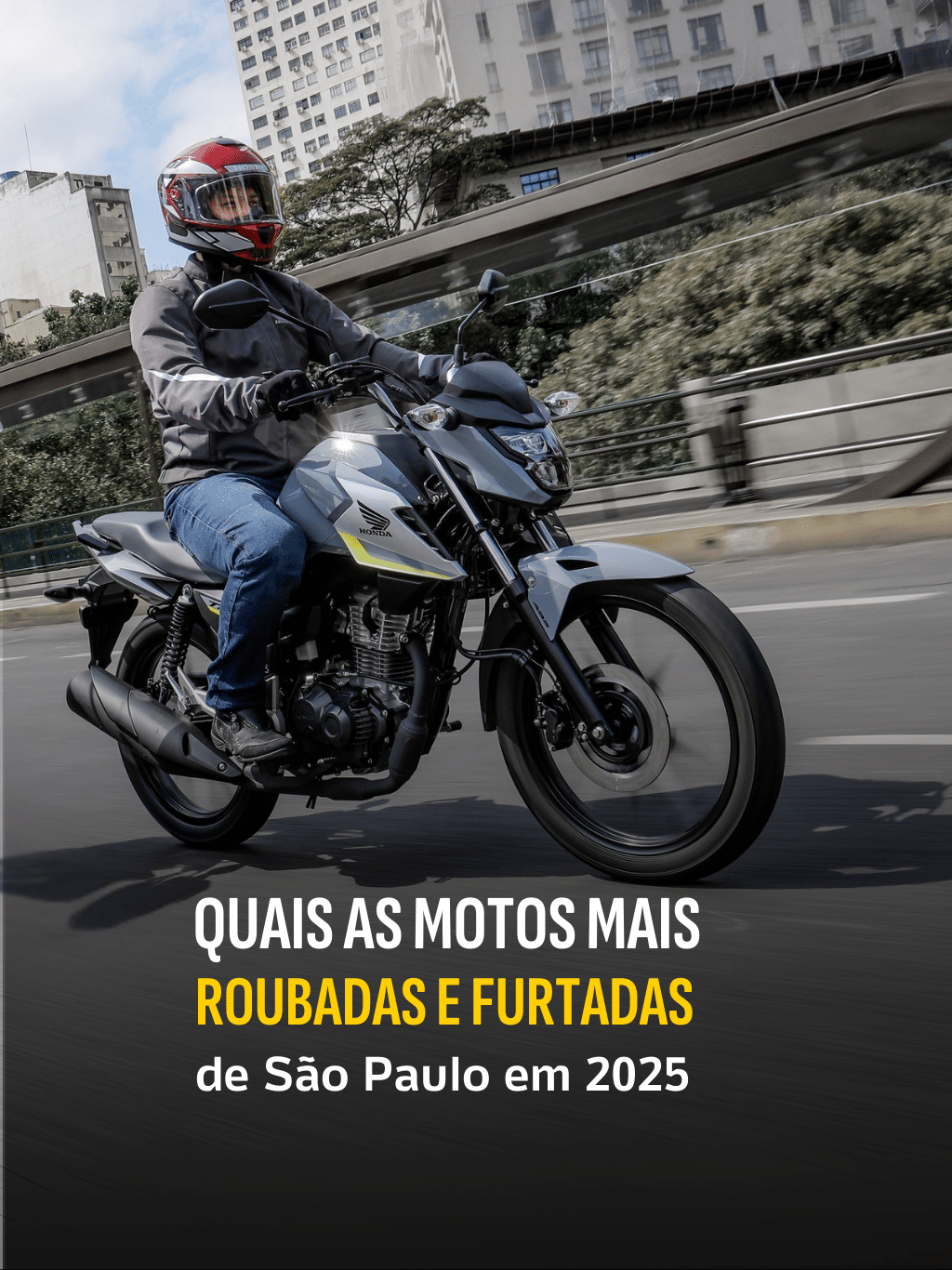 Na mira dos ladrões: as 10 motos mais roubadas ou furtadas de SP em 2025
