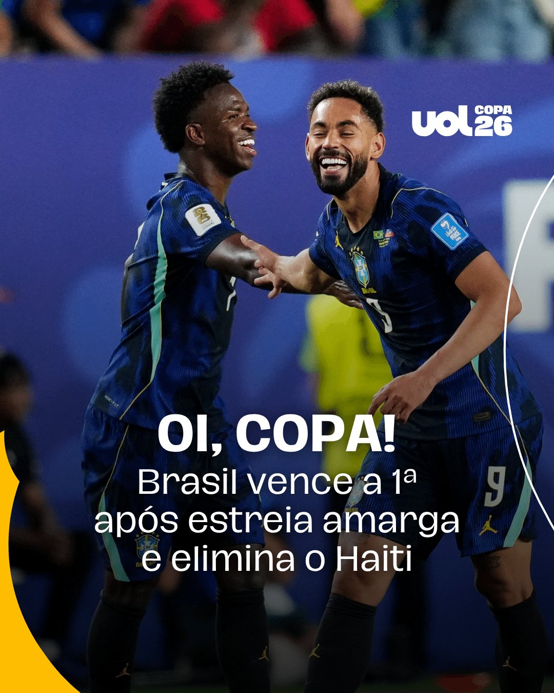 Oi, Copa! Brasil vence a 1ª após estreia amarga e elimina o Haiti