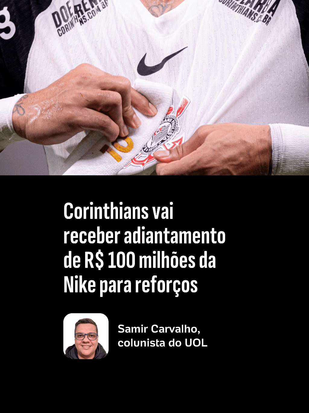 Corinthians vai receber adiantamento de R$ 100 milhões da Nike para ...