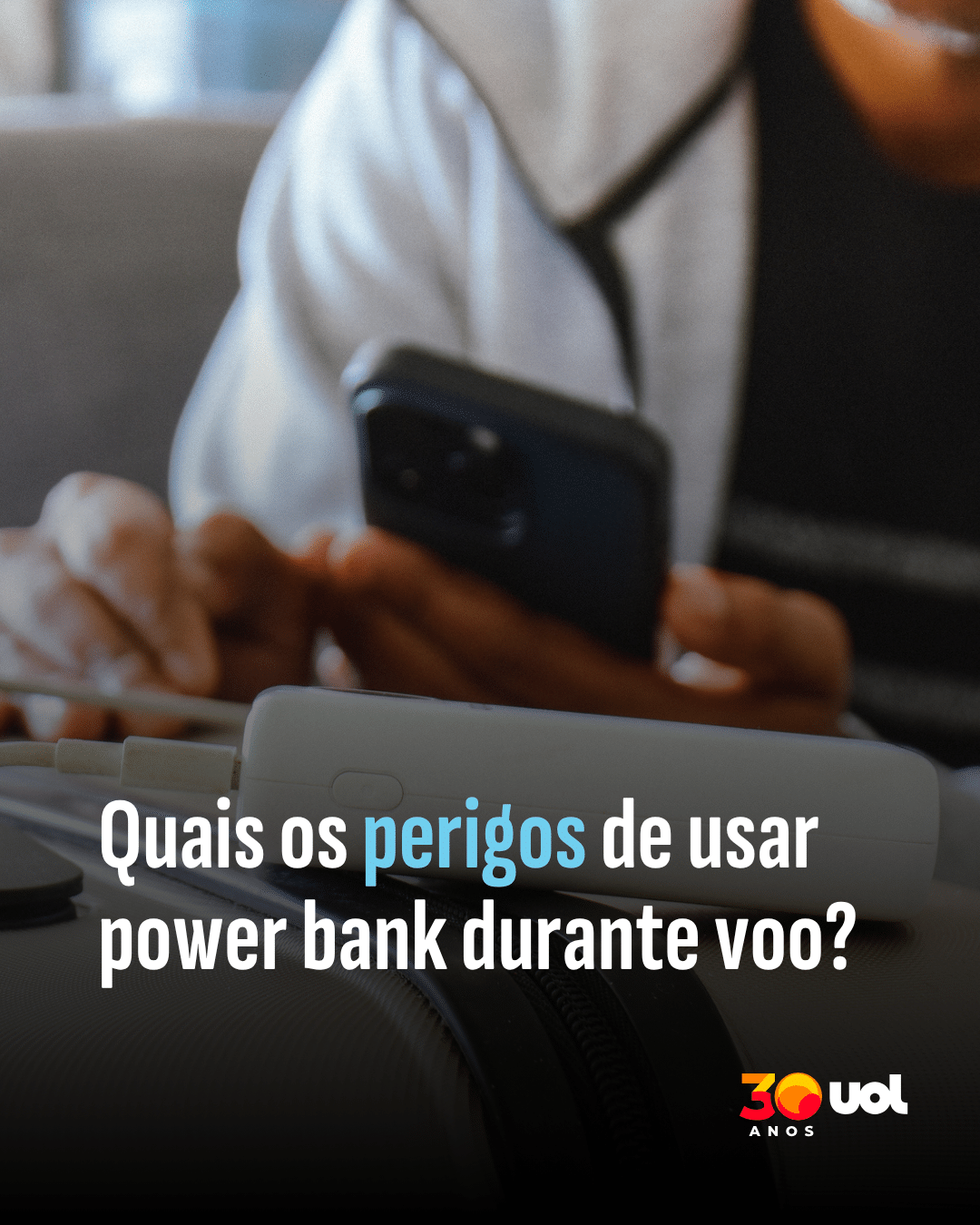 Quais os perigos de se usar power bank durante voo?