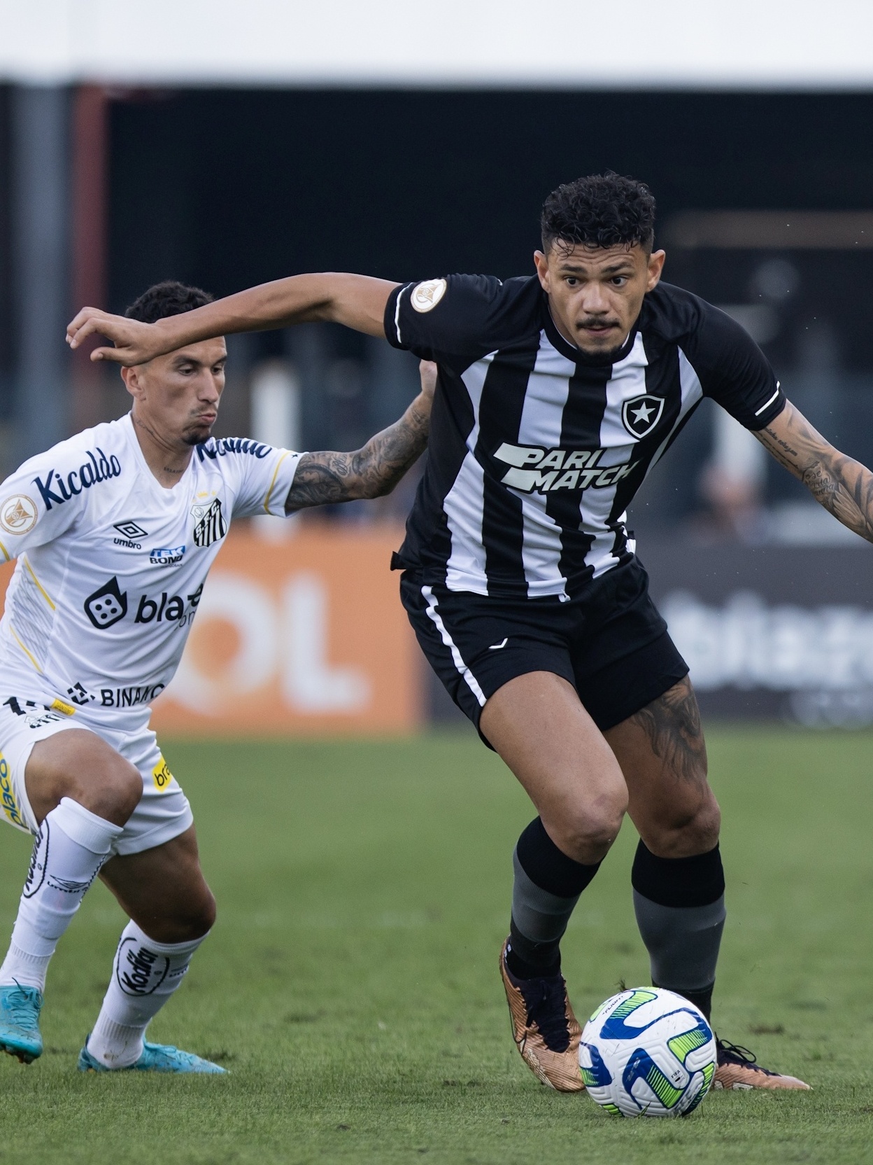 Botafogo busca o empate com o Santos na Vila Belmiro e fica 11
