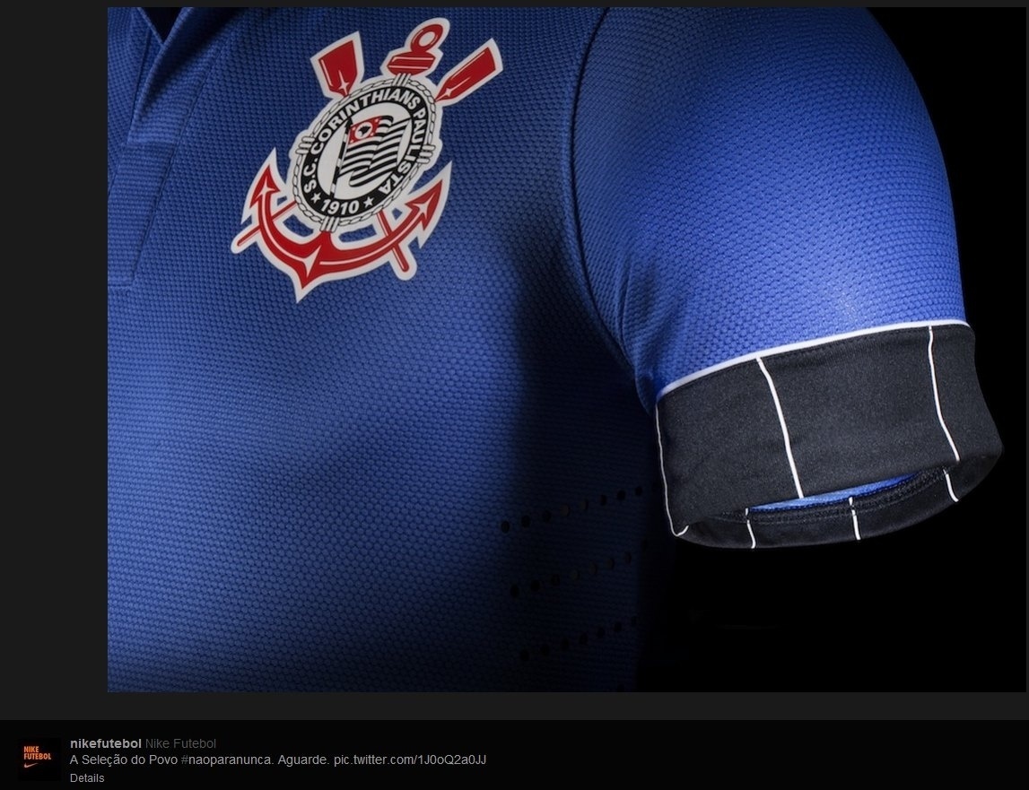 Nike Divulga Fotos Da Camisa Azul Do Corinthians Em Homenagem à Seleção Brasileira Uol Esporte 1332