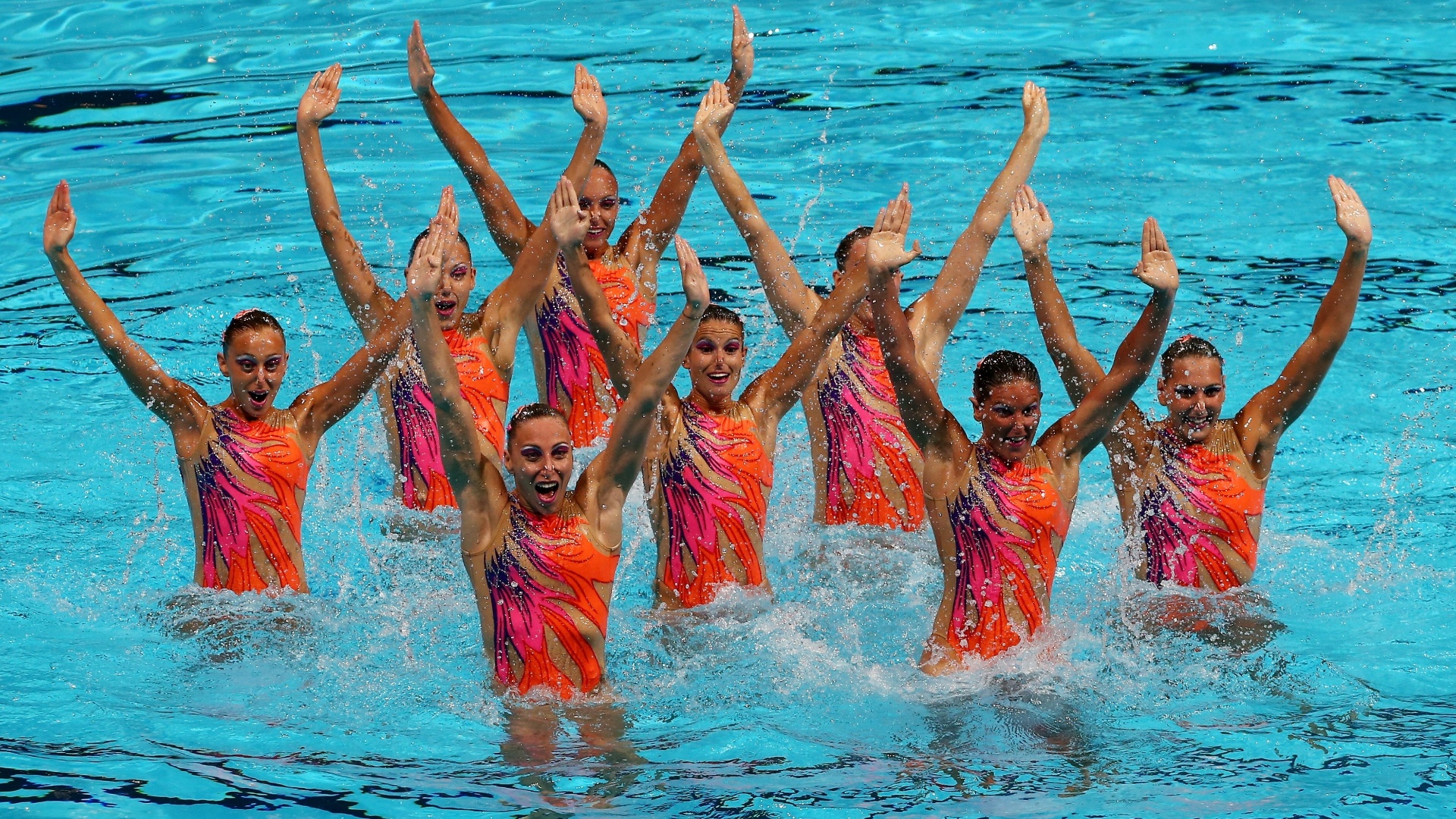 Maiôs de nado sincronizado do Mundial 2013 BOL Fotos BOL Fotos