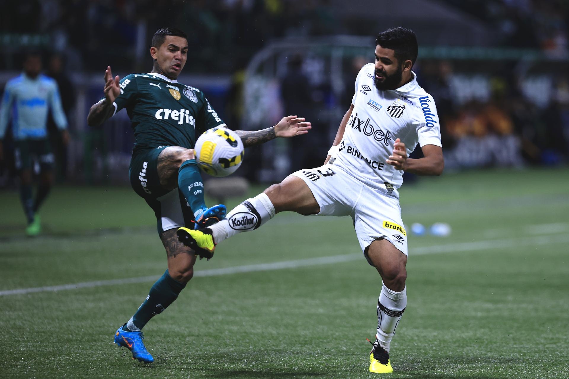 SÃO PAULO, SP - 04.02.2023: PALMEIRAS X SANTOS - Dudu in the match