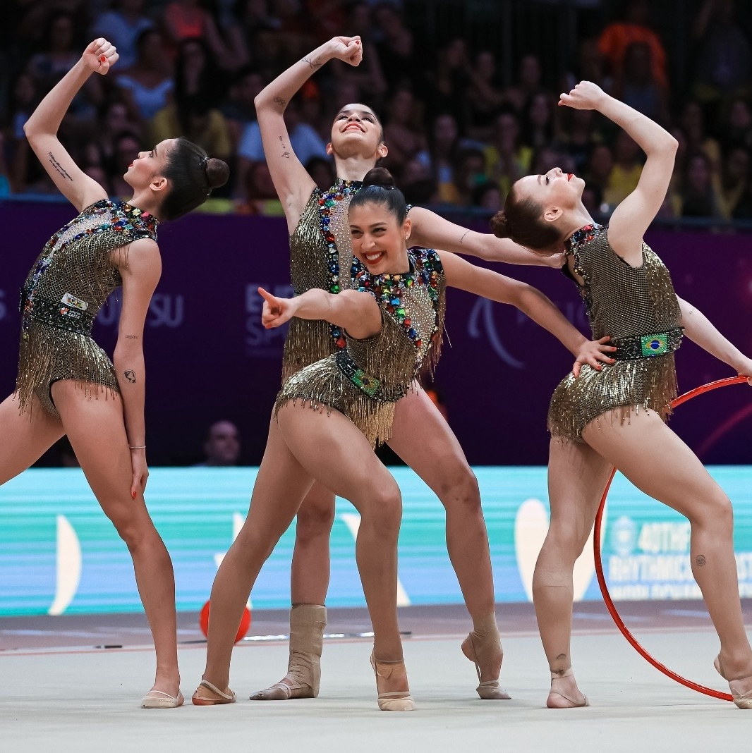 Conjunto do Brasil é 6º no Mundial de Ginástica Rítmica e vai às Olimpíadas