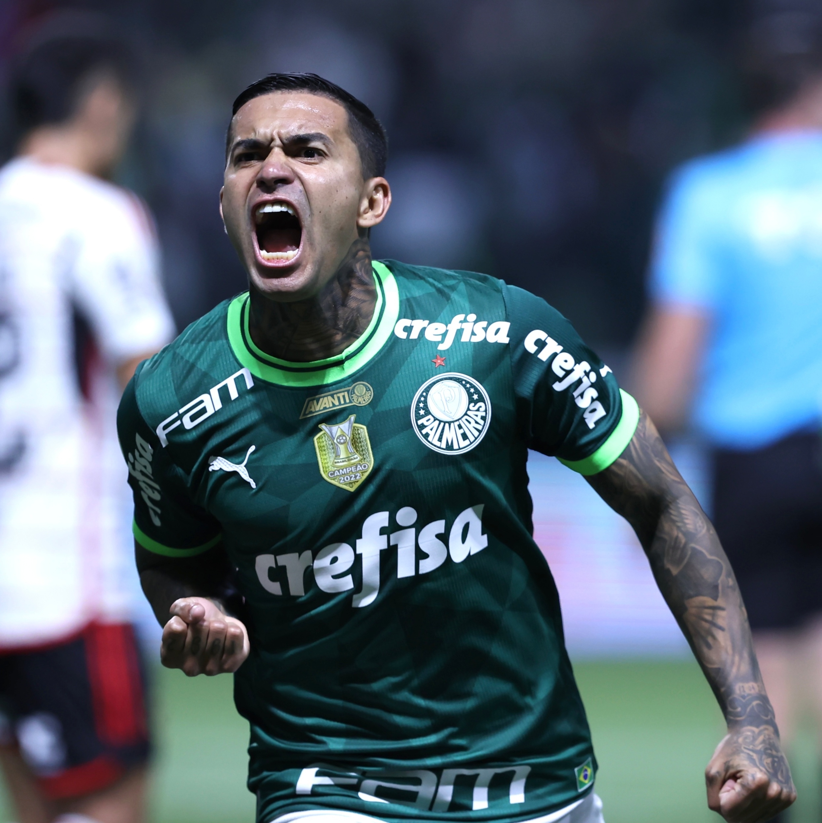 SÃO PAULO, SP - 04.02.2023: PALMEIRAS X SANTOS - Dudu in the match