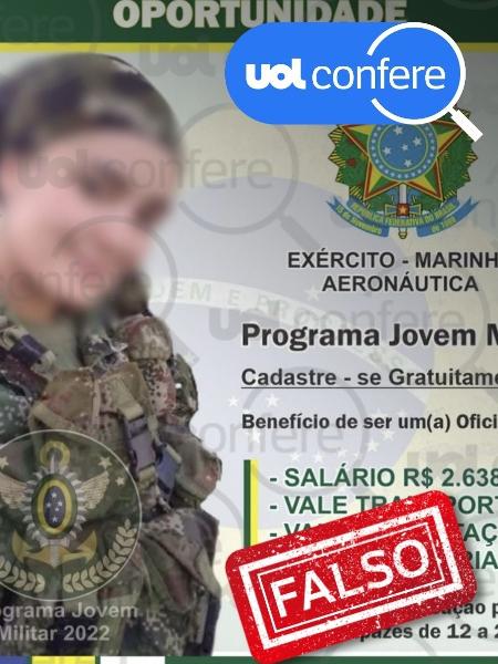 Programa para adolescentes ingressarem nas For as Armadas falso