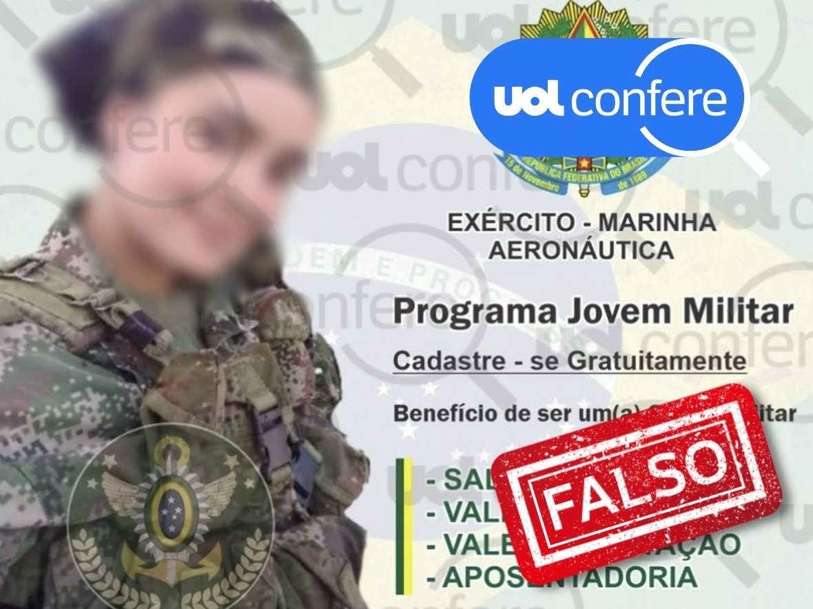 Programa para adolescentes ingressarem nas Forças Armadas é falso