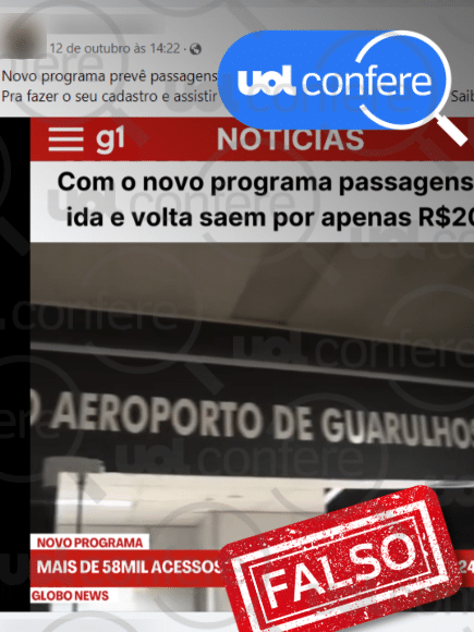 Programa 'Voa Brasil' ainda não foi lançado; site de 'cadastro' é