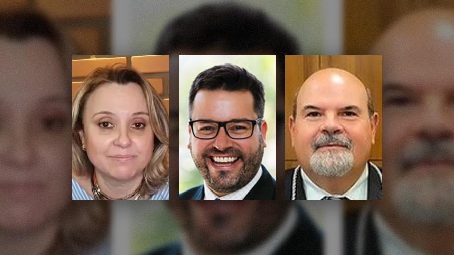 Graciane Aparecida do Valle Lemos, José Rodrigo Sade e Roberto Aurichio Júnior, na lista para o TRE-PR