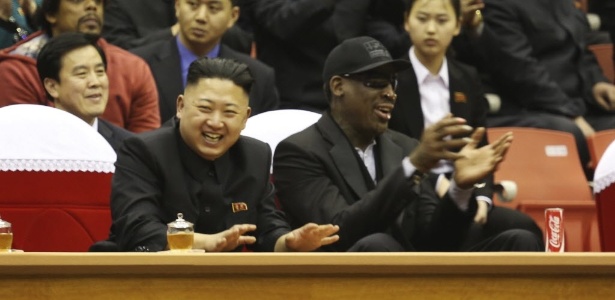 Kim Jong-un ao lado de Dennis Rodman - Reuters/Vice/Handout
