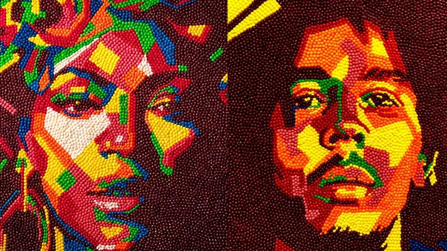 Como símbolo de resistência, Harold Claudio cria quadros com famosos negros usando balas - Reprodução/haroldcaudio