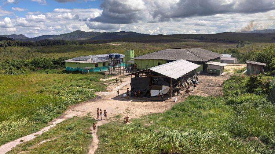 Polo Base de Surucucu, na Terra Indígena Yanomami, em Roraima, onde povo indígena recebe atendimento médico Polo Base de Surucucu, na Terra Indígena Yanomami, em Roraima, onde povo indígena recebe atendimento médico