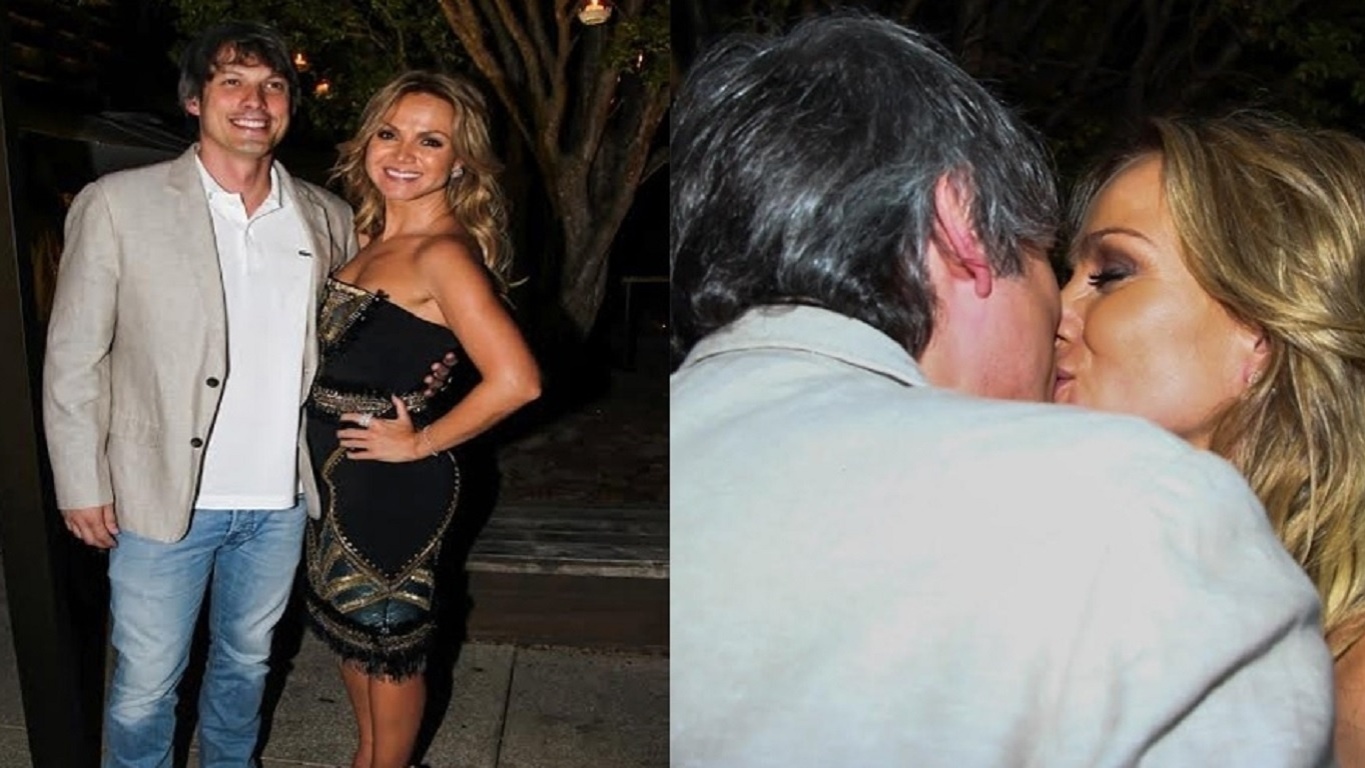 1.set.2015 -Na madrugada desta terça-feira, Eliana foi fotografada trocando beijos com o namorado, o diretor Adriano Ricco, A apresentadora se reuniu com amigos, em um restaurante no bairro do Morumbi, em São Paulo. O evento foi para comemorar os dez anos de Eliana a frente do programa "Tudo é possível", do SBT - Manuela Scarpa/Photo Rio News