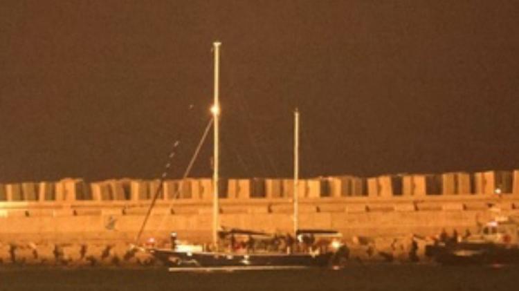 9.jun.2025 - Foto mostra o barco 'Madleen' aproximando do porto de Ashdod após ser interceptado por Israel 9.jun.2025 - Foto mostra o barco 'Madleen' aproximando do porto de Ashdod após ser interceptado por Israel