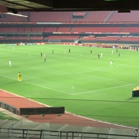 São Paulo x Santos no Morumbi vazio, uma cena que será comum neste ano - Felipe Espíndola/SPFC