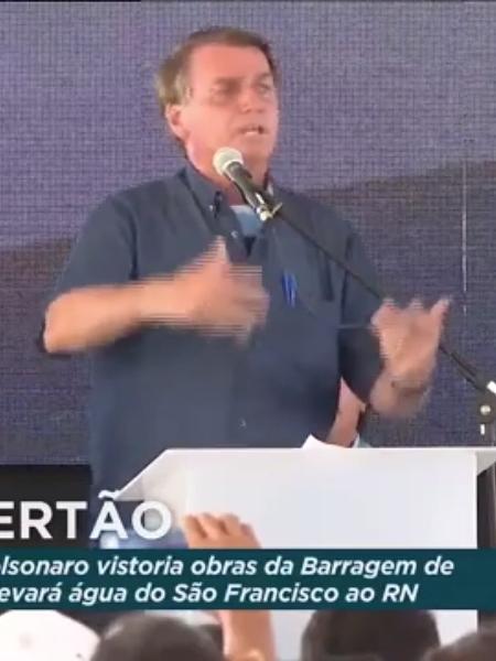 No RN, Bolsonaro usa palavrões para atacar antecessores e diz que não errou na pandemia - Reprodução/TV Brasil
