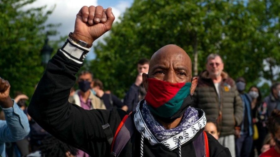 Protesto na França após morte do norte-americano George Floyd - Getty Images