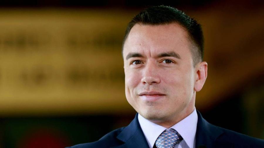 O presidente Daniel Noboa no Palácio de Carondelet, sede da Presidência do Equador, em Quito - Isaac Castillo - 11.fev.25/Divulgação Governo do Equador via AFP