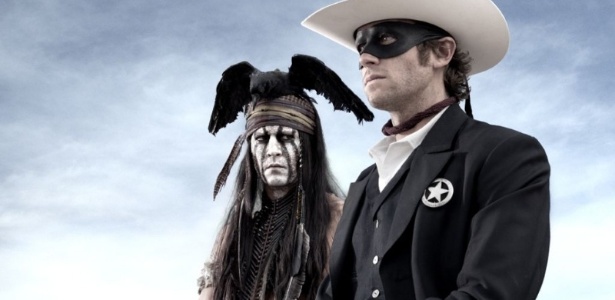 Johnny Depp e Armie Hammer na primeira imagem de "Cavaleiro Solitário", de Gore Verbinski - Divulgação