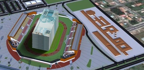 Projeto do estádio Flamarion Vasconcelos, em Boa Vista (RR): R$ 99 milhões