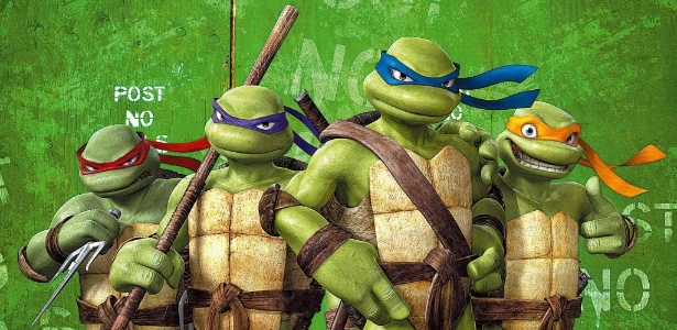 Raphael, Donatello, Leonardo e Michelangelo durante cena do filme "Tartarugas Ninja - O Retorno", dirigido por Kevin Munroe - Divulgação