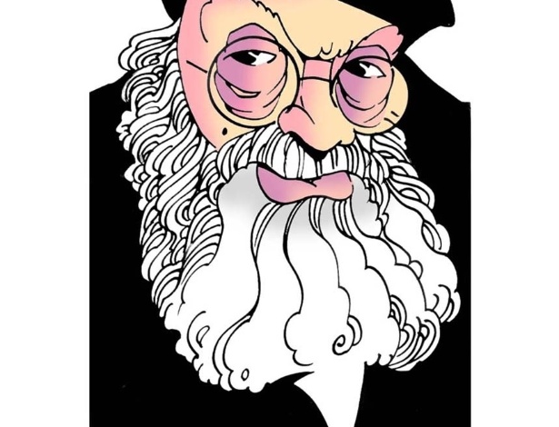 Amorim redesenhou o personagem Salgado, de Chico Anysio. A exposição estará em cartaz no Risadaria, a partir deste sábado (24) - Divulgação