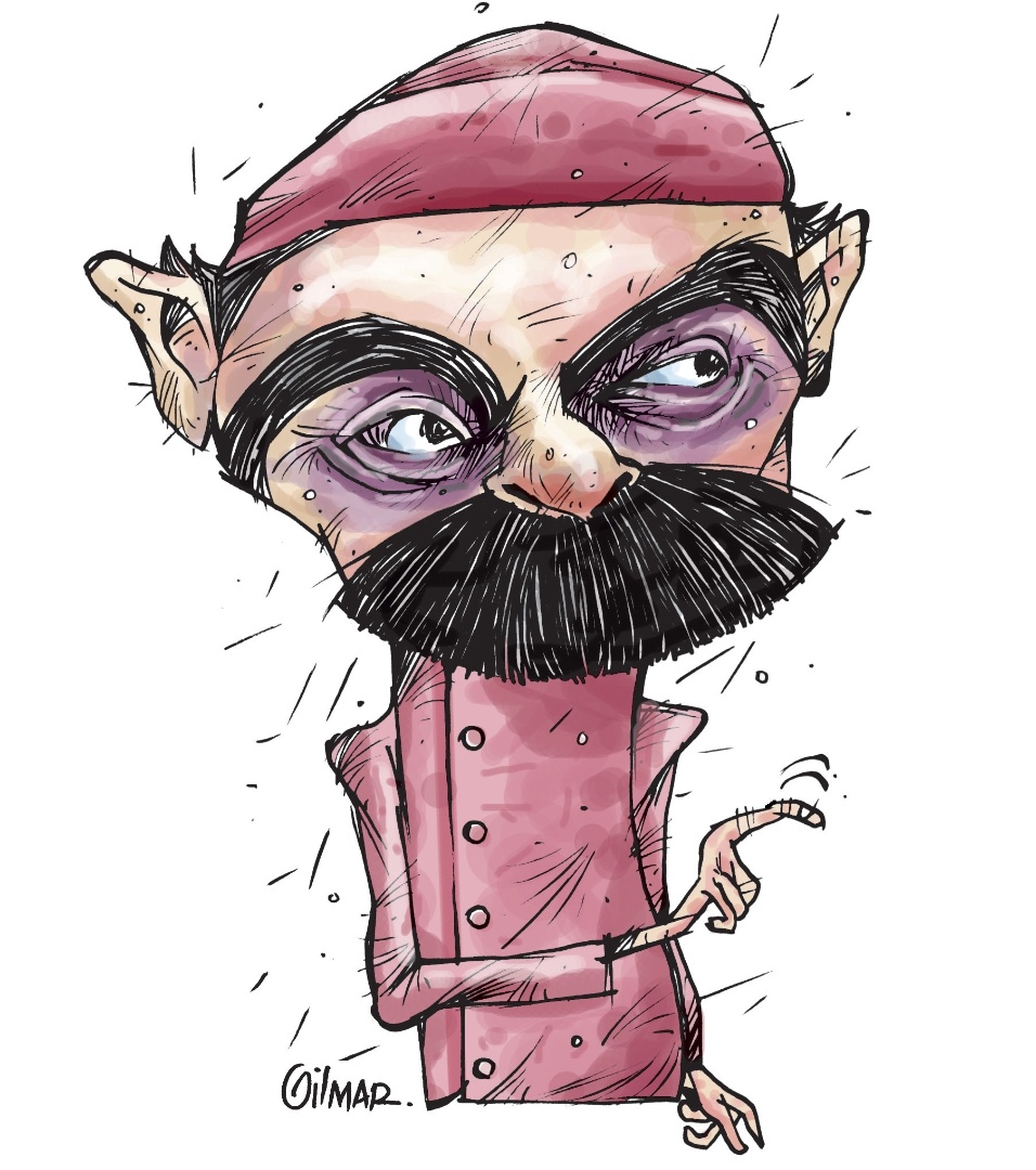 Gilmar relembrou o personagem Urubulino. A exposição estará em cartaz no Risadaria, a partir deste sábado (24) - Divulgação