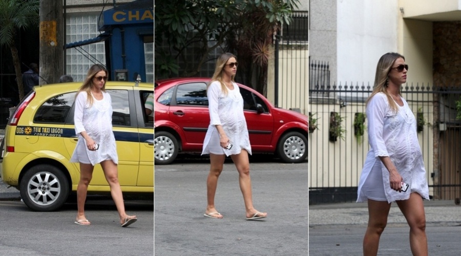 Luana Piovani caminha por rua do Leblon, zona sul do Rio (22/3/2012)