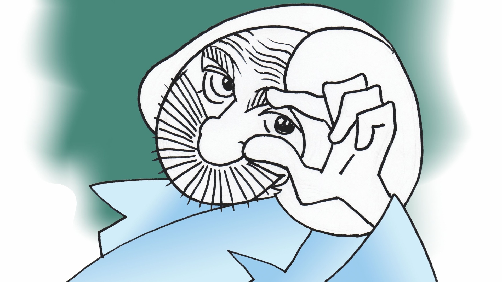 O cartunista Walter também relembrou o personagem Professor Raimundo para homenagear Chico Anysio, que morreu na sexta 23 de março. A exposição estará em cartaz no Risadaria, a partir deste sábado (24) - UOL