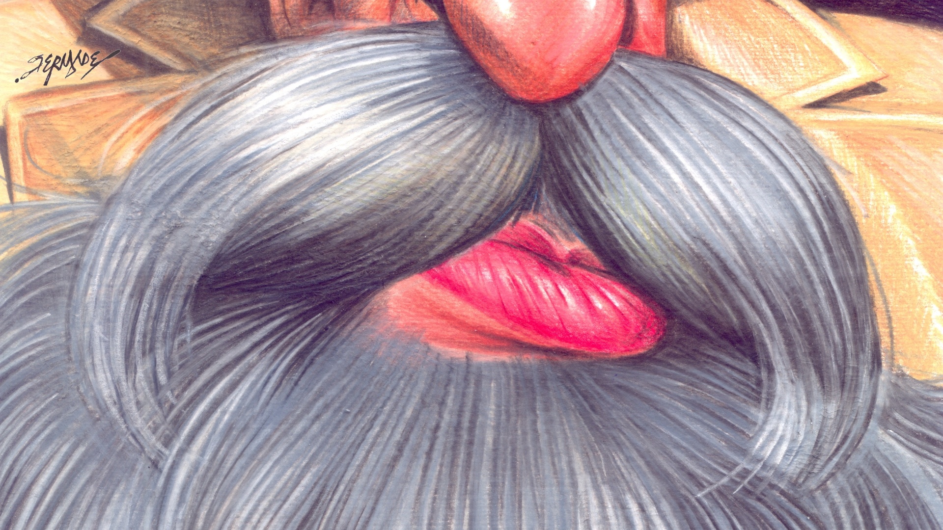 O desenhista Fernandes relembrou o personagem Coronel Limoeiro. A exposição estará em cartaz no Risadaria, a partir deste sábado (24) - Divulgação