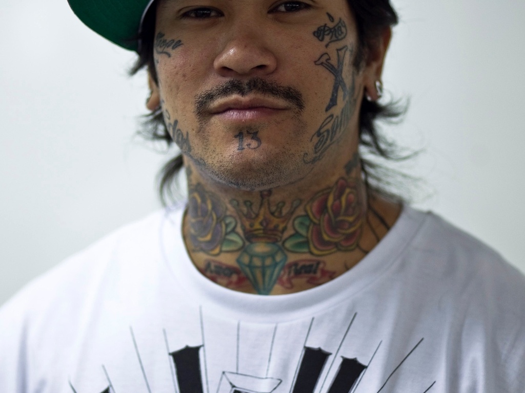 Tatuador Ja Pa, 30, no Fecomércio, onde acontece o "São Paulo Tattoo Festival". (24/3/2012) - Leandro Moraes/UOL