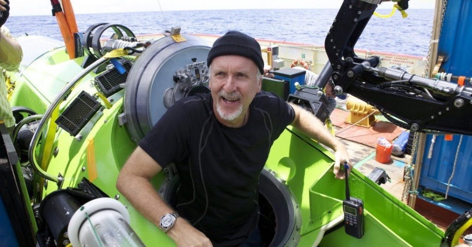 A National Geographic, parceira da expedição, indicou que Cameron havia atingido em seu submarino, projetado para a ocasião, a zona mais profunda conhecida do oceano, situada a 10.898 metros nas Fossas Marianas - Divulgação