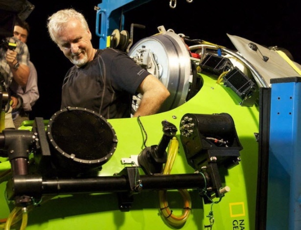 A National Geographic, parceira da expedição, indicou que Cameron havia atingido em seu submarino, projetado para a ocasião, a zona mais profunda conhecida do oceano, situada a 10.898 metros nas Fossas Marianas - Divulgação