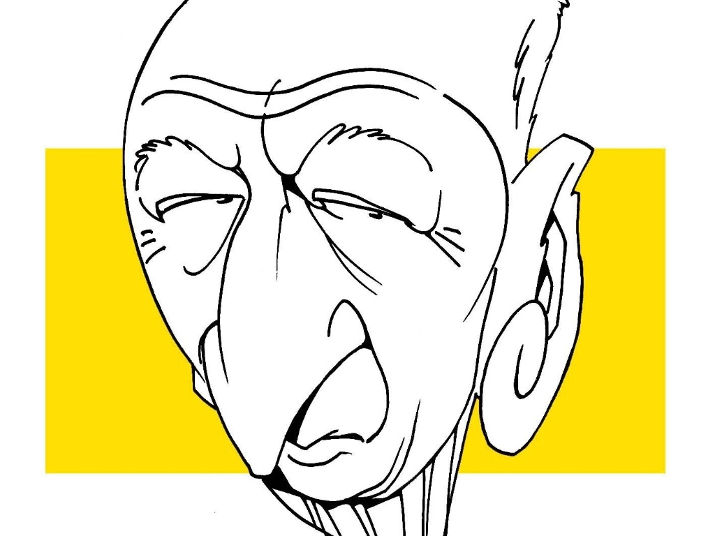 O cartunista Amorim fez uma caricatura de Millôr Fernandes, que morreu nesta quarta (28) aos 88 anos - Amorim/UOL